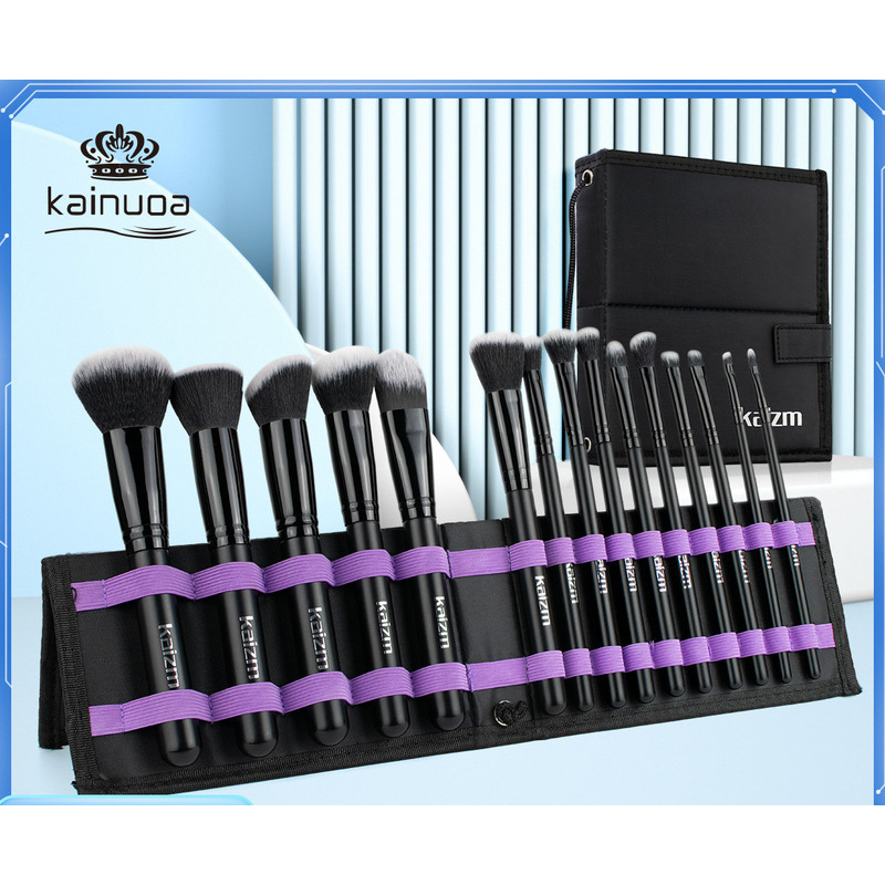 Your Beauty Makeup - 15-Piece Black Makeup Brush Set Complete