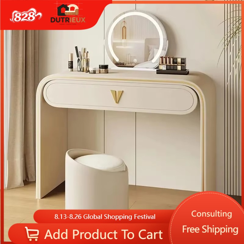 Beauty Makeup Vanity Set - Full Set Wooden Vanity Table Storage
