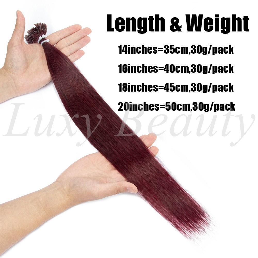 Natural Burgundy U Tip Hair Ex - огляд і ціна Pure Beauty Hair & Makeup