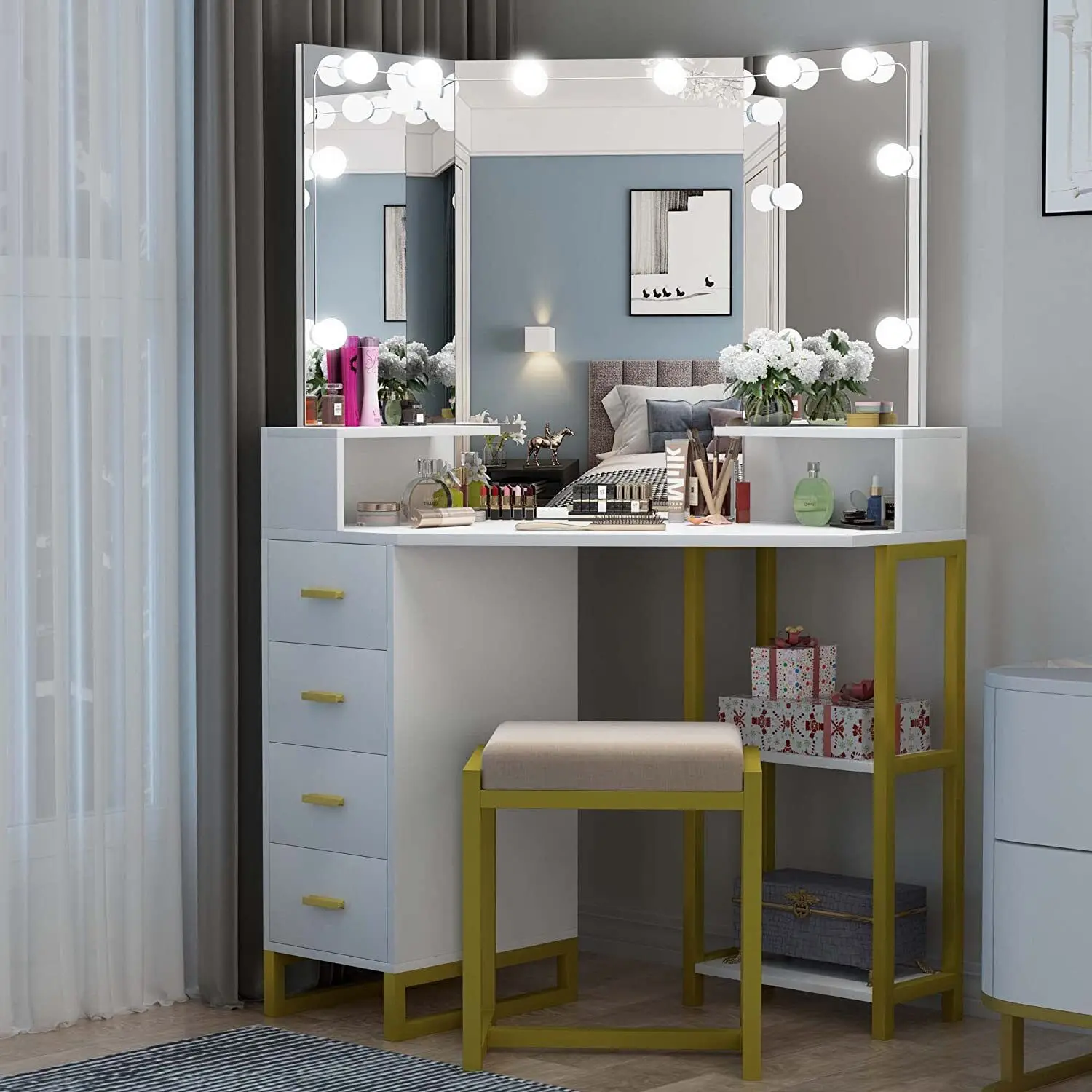 Beauty Vanity Set with LED Lig - огляд і ціна Beauty Makeup Vanity Set
