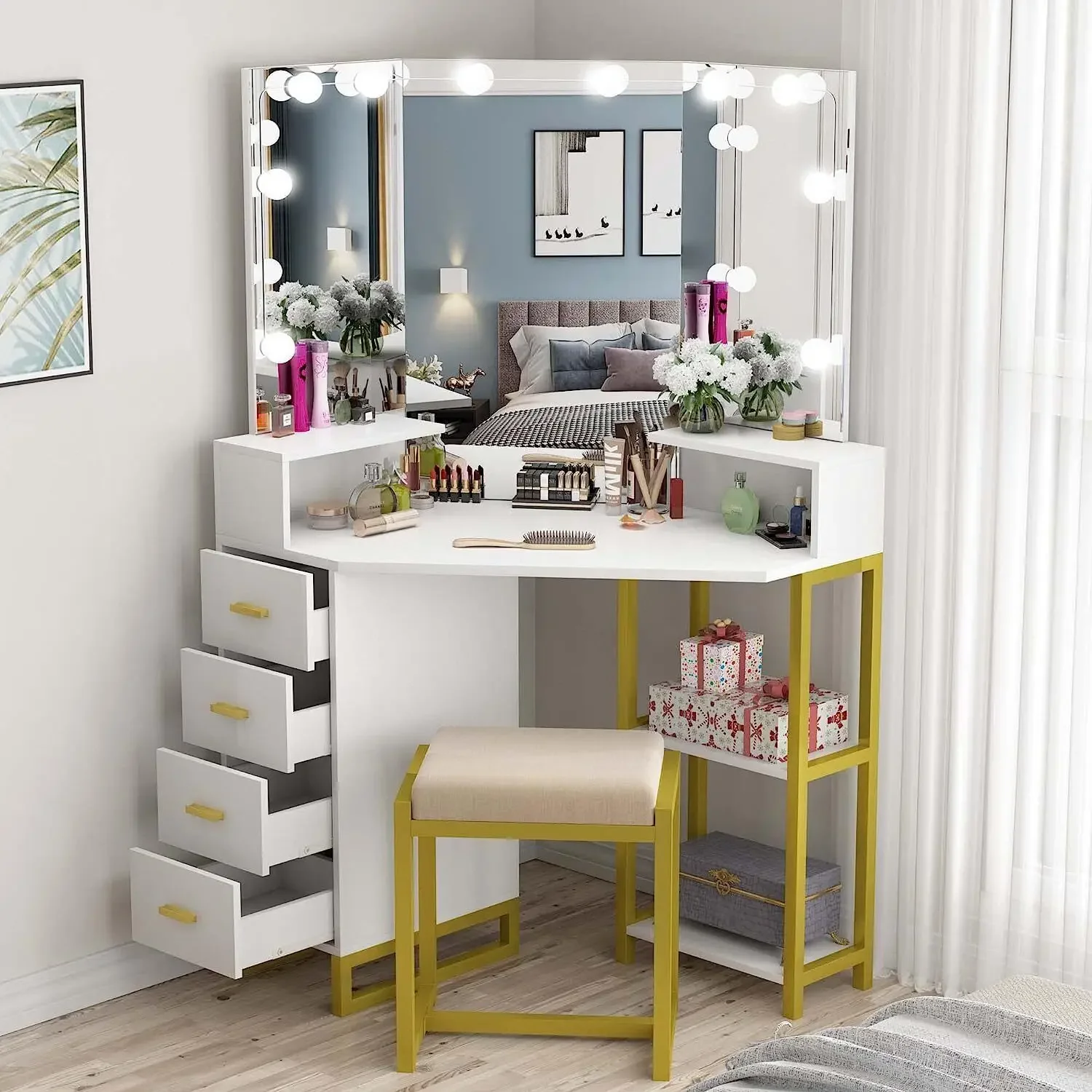 Beauty Vanity Set with LED Lig - огляд і ціна Beauty Makeup Vanity Set
