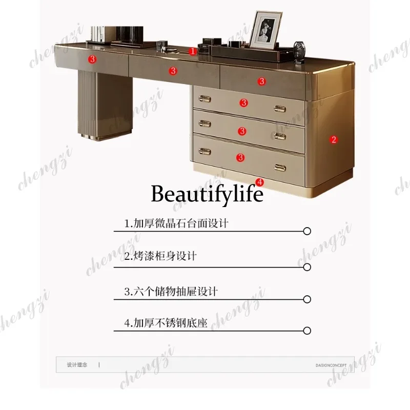 E182 Full Set Wooden Vanity Ta - огляд і ціна Beauty Makeup Vanity Set