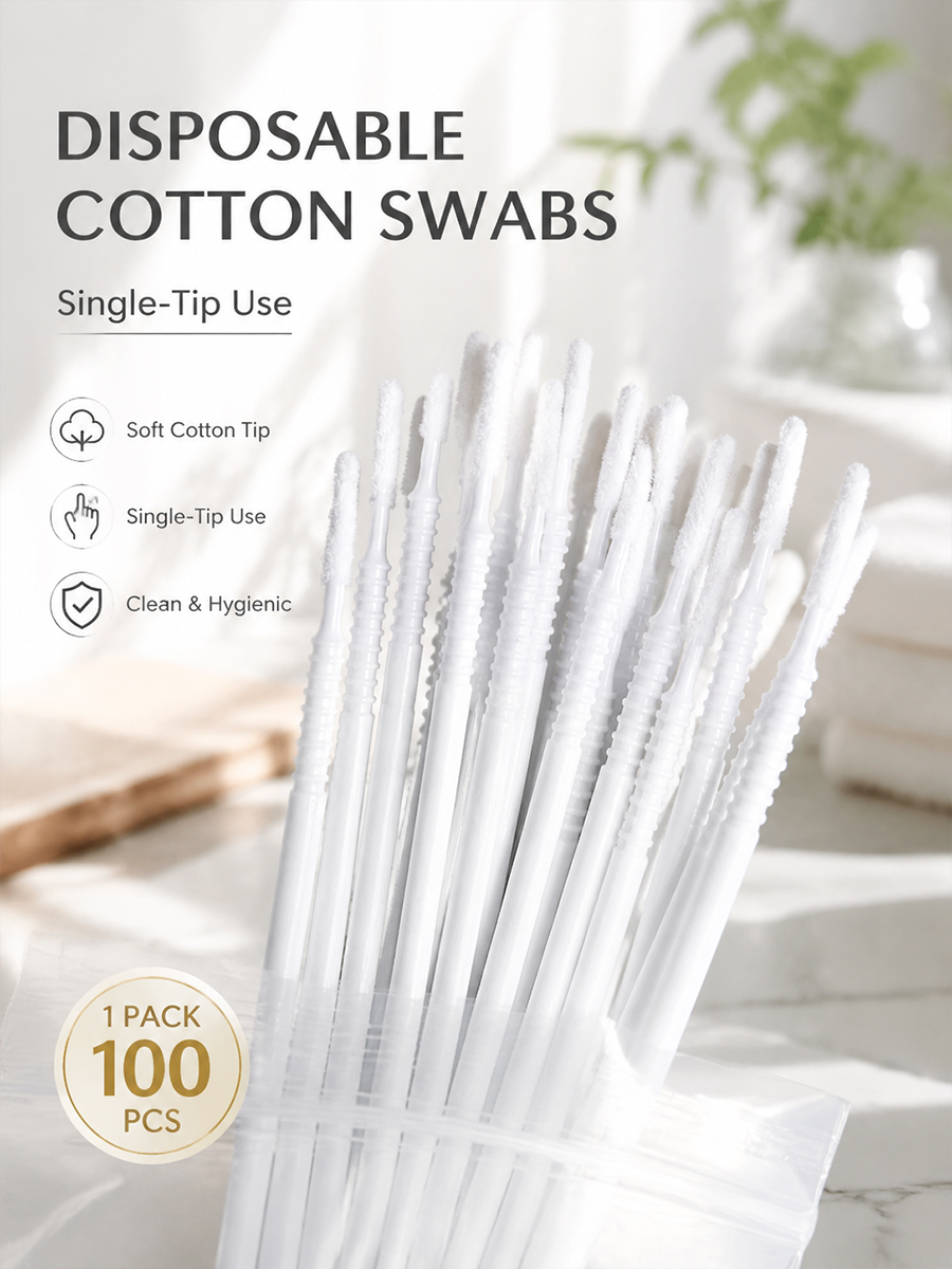Disposable Long Cotton Swabs E - огляд і ціна Beauty Makeup Salon