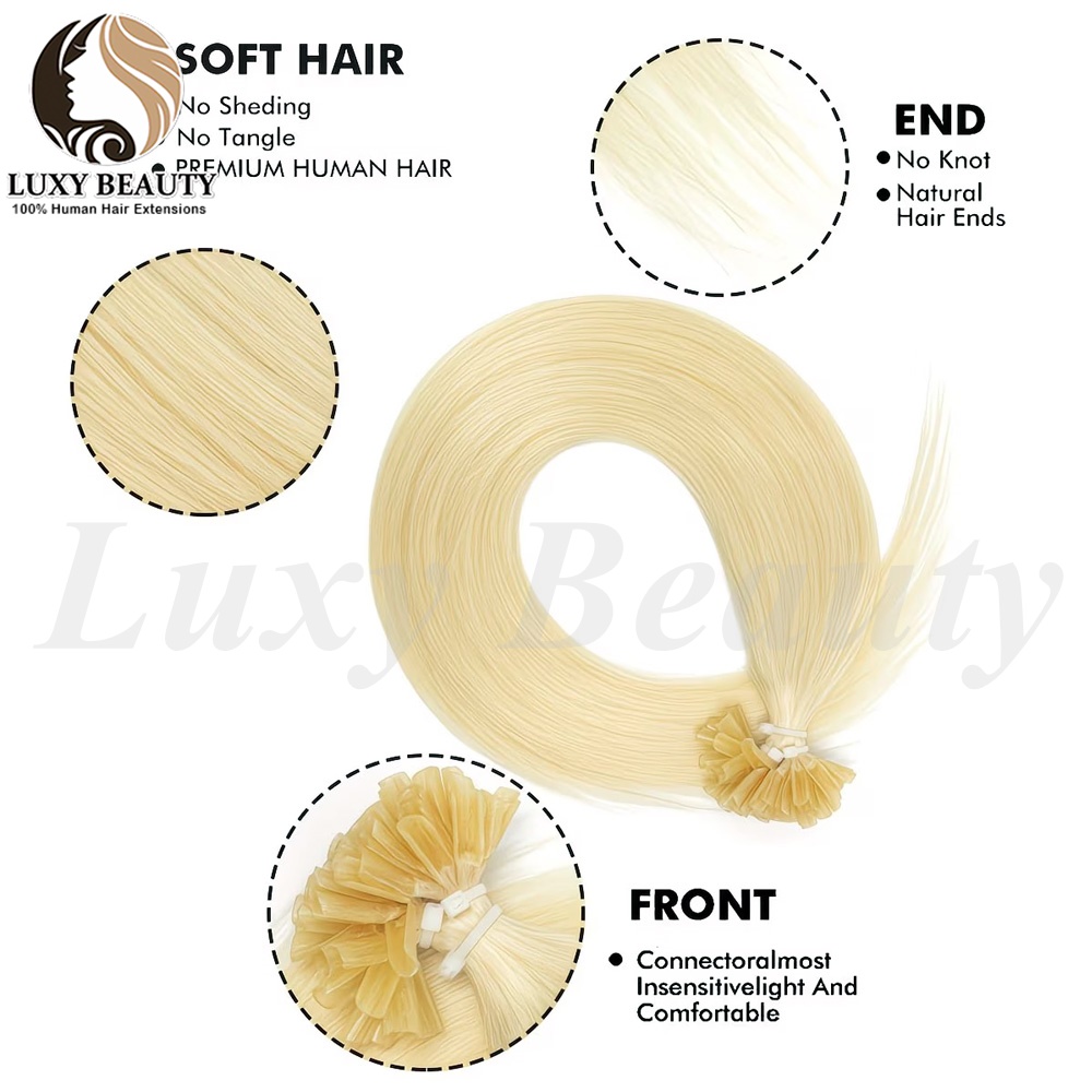 Blonde U Tip Hair Extensions H - огляд і ціна Pure Beauty Hair & Makeup