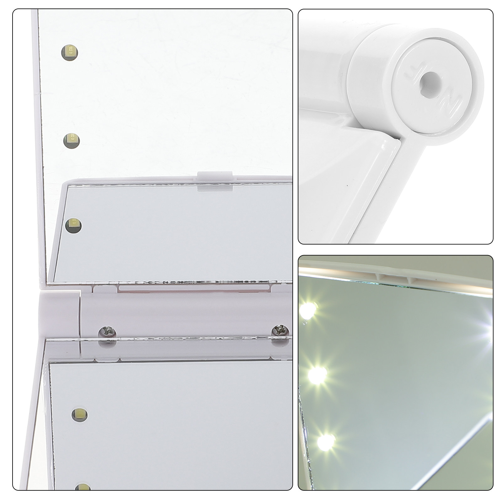 Foldable LED Makeup Mirror Rec - огляд і ціна Beauty Makeup Definition