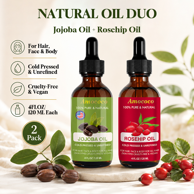 Amococo 2pcs Jojoba Oil and Ro - огляд і ціна Pure Beauty Hair & Makeup