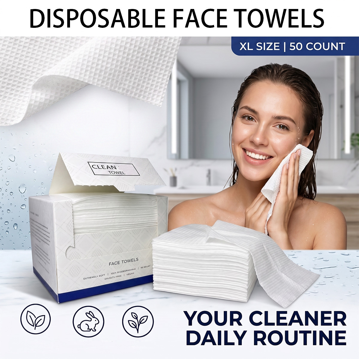 50Pcs/Box Disposable Face Towe - огляд і ціна Beauty Makeup Salon