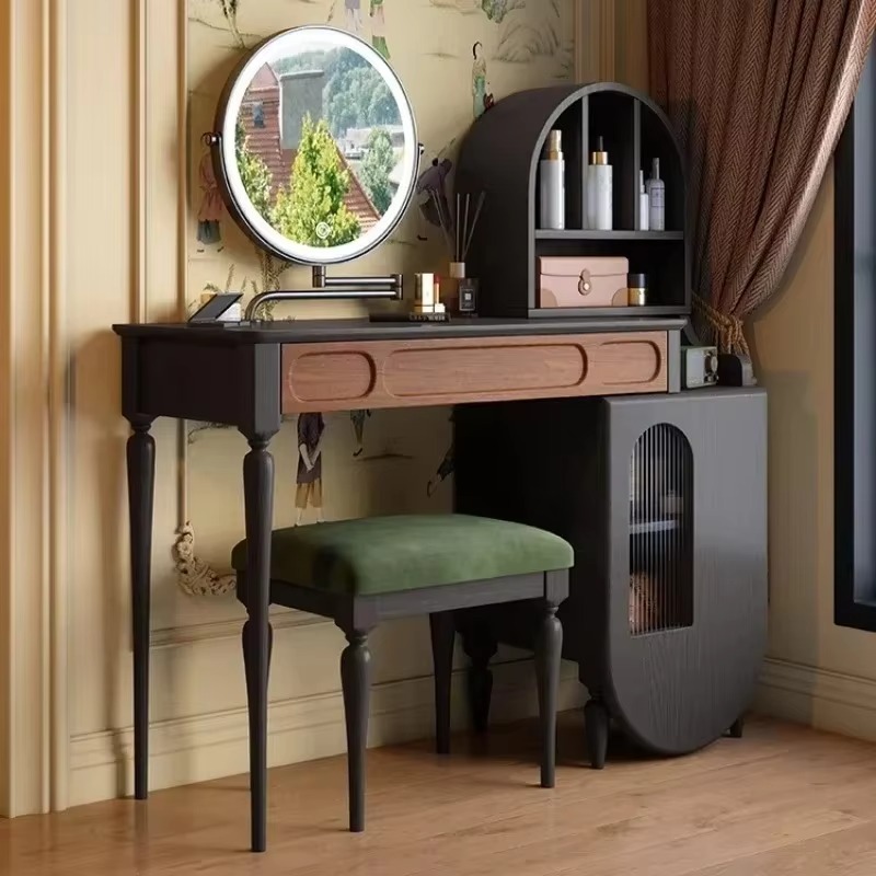 Italian Black Vanity Table Dra - огляд і ціна Beauty Makeup Vanity Set