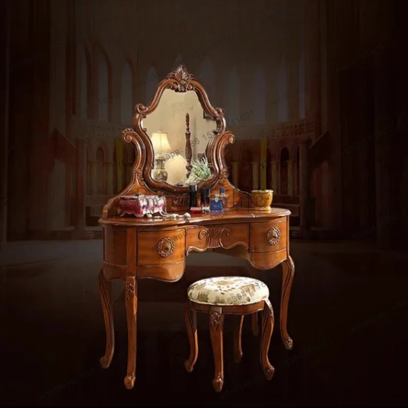 yj9 Brown Storage Vanity Table - огляд і ціна Beauty Makeup Vanity Set